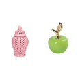 thumbnail image 1 of Jarrón de con tapa, ideal para arreglos florales y decoración de fiestas. Incluye una figura decorativa de cerámica para el hogar, cafetería, 1 of 8