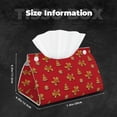 thumbnail image 6 of Lsque Gingerbread Man Printed Long Tissue Box Cover Holder, Facial Paper Organizer Dispenser,Triangle with Bottom Belt, PVC Leather Decorative Organizer, 6 of 9