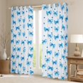 thumbnail image 2 of jejeloiu Cute Cartoon Bowknot Blackout Curtains Set of 2 (52x84 Each),Heart Dots Print Window Curtains,Blue Bow Tie Curtains and Drapes For Girls Kids,Breathable Home Decor, 2 of 6