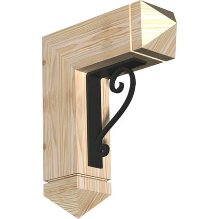 

3 1/2 W x 13 1/2 D x 16 H Edwards Arts & Crafts Ironcrest Smooth Bracket Douglas Fir (1 1/2 W x 5 1/2 D x 8 H Iron Bracket)