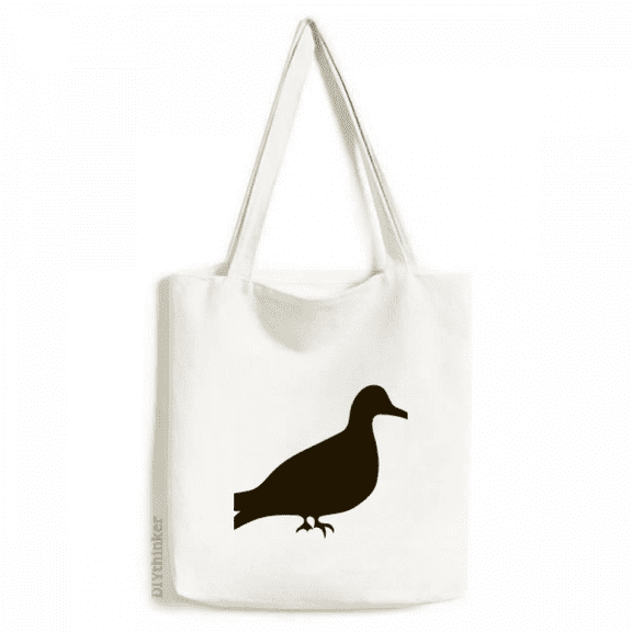Black Pigeon Animal Portrayal Tote Canvas Bag Shopping Satchel Casual Handbag