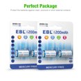 thumbnail image 2 of EBL 1/2 AA Size 14250 ER14250 3.6V Lithium Batteries, 1200mAh High Capacity Batteries for Dog Collars Baby Movement Monitor Alarm Systems, 2 of 8