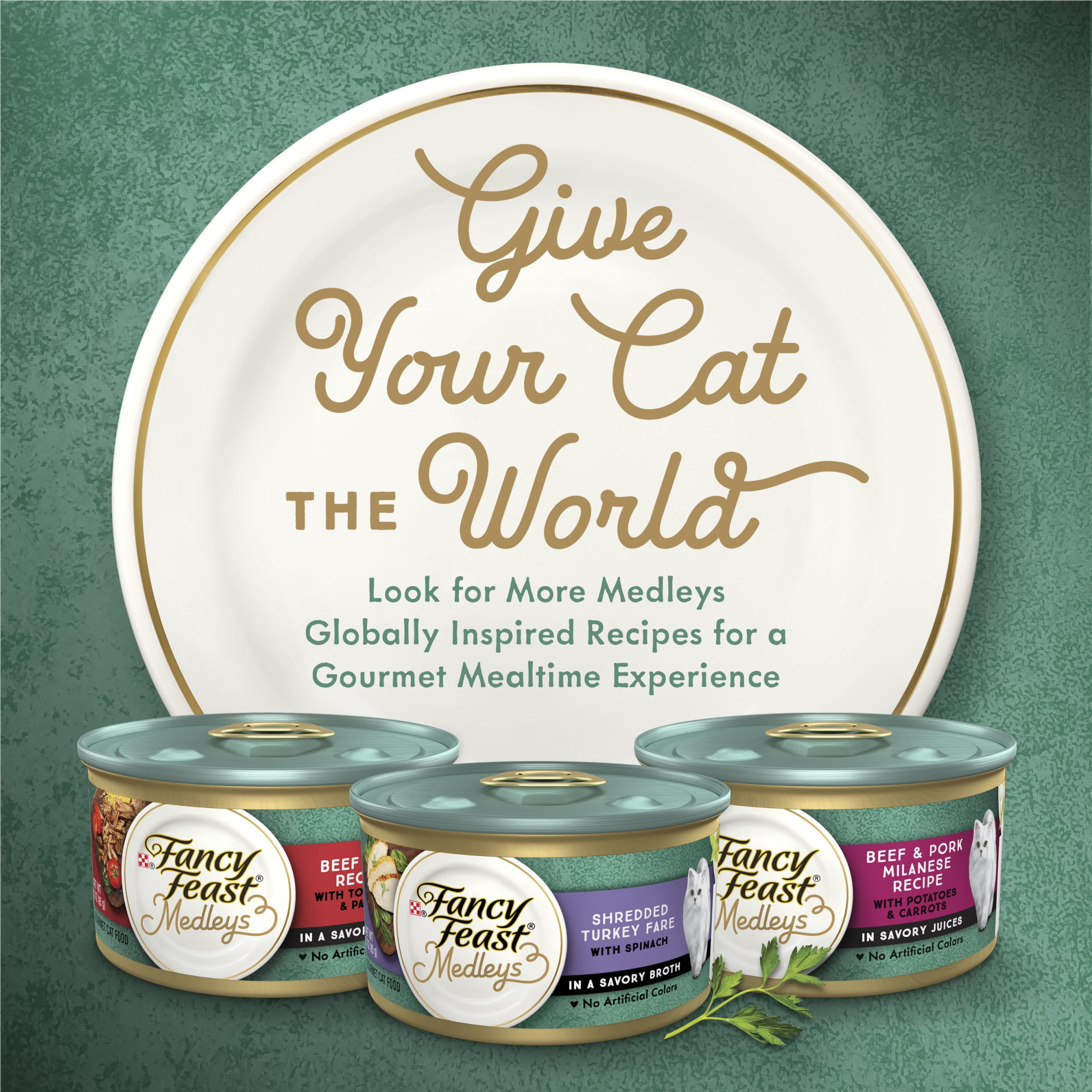 Purina Fancy Feast Medleys Wet Cat Food, Chicken & Spinach, 3 oz Cans (24 Pack)