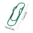 thumbnail image 3 of ZZkhGO Multi-Purpose Metal Pen Clip, Notebook Pen Stand Office Stationery Accessory, Portable Paperclip Multi Functional Pen Buckle for Desk Organizer, Green, 3 of 6