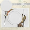 thumbnail image 3 of Ambesonne Dinosaur Place Mats Set of 4, Roaring Vivid T-Rex, Standard Size, Army Green Scarlet Tan, 3 of 6
