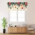 thumbnail image 2 of Merry Christmas Window Curtain Valances Colorful Balls Flowers Hang on Pine Tree Xmas Rod Pocket Valances for Bedroom Living Room Dining Room 54 by 18 in, 1 Panel, 2 of 6
