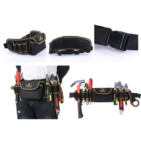 

CheAAlet Pocket Tool Belts with Quick Release Buckle- Heavy Duty Detachable & Adjustion Utility Belt Work Apron for Men and Women for Electrician Carpenter Construction