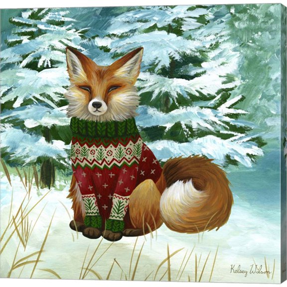 Great Art Now Winterscape II-Fox by Kelsey Wilson, Canvas Wall Art, 12W x 12H