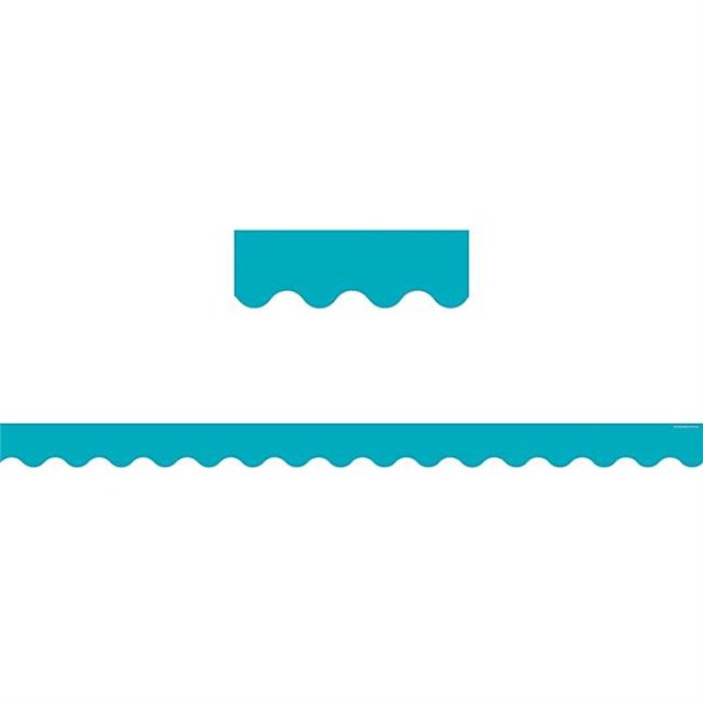 Bordure Festonnée Unie Turquoise - Lot de 6