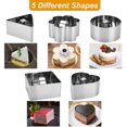 thumbnail image 3 of 5 Pieces Cake Ring Small Baking Ring Stainless Steel Cake Ring Mousse Molds Dessert Rings For Cooking And Baking, 3 of 7
