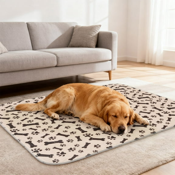 Coollooc Pet Pee Pad, Pee Pads for Dogs with Pheromones, Washable Reusable Puppy Training Pads with 4-Layer Leak Protection, Easy to Clean,Odor Control, and Non-Slip Base(C,D)