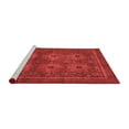 thumbnail image 2 of Ahgly Company Machine Washable Indoor Square Abstract Red Modern Area Rugs, 6' Square, 2 of 4