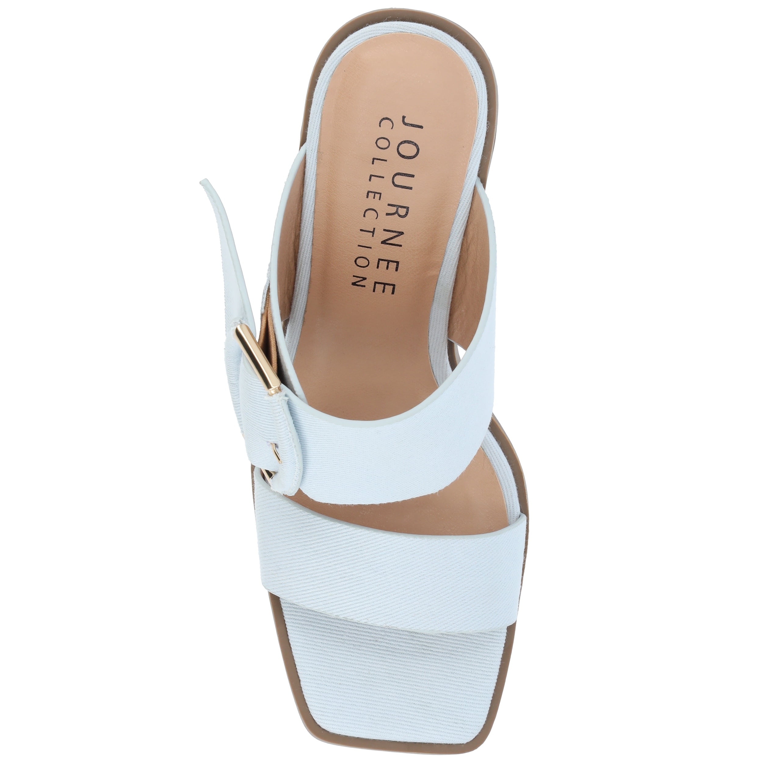 Journee Womens Junie Slip On Double Strap Dress Sandals