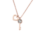 thumbnail image 3 of Collar para Mujer de Corazón y Llave LuckyLy, Dije y Cadena de Acero Inoxidable, Modelo Mila rosa UNITALLA, 3 of 7