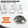 thumbnail image 4 of VEVOR Glass Rinser 10-Jet 360° Rotating for Sink in Stainless Steel & ABS with Multiple Bases for Baby Bottle to Wine Glass Steel, 4 of 5
