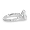thumbnail image 2 of ESTE ORIGIN 2CT Oval Solitaire Lab-Grown Diamond Ring with Marquise and Round Diamond Band 10K White Gold Bezel Set Engagement Ring for Her US 10.5., 2 of 10