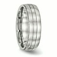 thumbnail image 4 of Stainless Steel Brushed and Polished Grooved 6.50mm Band Size 11, 4 of 6