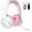 PINK, variant on FONHAID 2.4GHz Wireless Gaming Headset for Xbox, PS5, Switch, Bluetooth Gaming Headphones with Detachable Noise Canceling Mic, 45H Battery, White