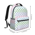 thumbnail image 2 of Disketp Colorful Checkerboard Mochila Estampada para Hombre y Mujer – Mochila Ligera Clásica con Múltiples Bolsillos para Universidad, Trabajo y Viajes-One Size, 2 of 5