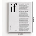 thumbnail image 2 of HFDF spirational Canvas Wall Art If Poem Positive Prt Patg Artwork Ready to Hang Modern Home Office Wall Decor es 11x14inch Framed, 2 of 6