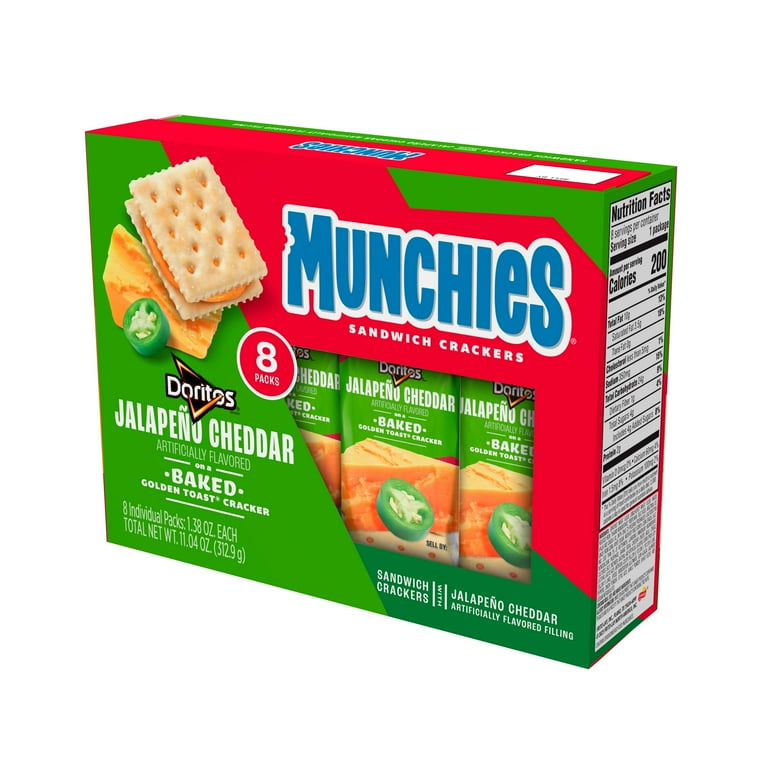 Munchies Doritos Jalapeno Cheddar Cheese Sandwich Crackers,