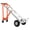 Tangerine Silver Flat Style, variant on 3-in-1 Heavy Duty Convertible Hand Truck Dolly – 770lbs Capacity, Steel Folding Utility Cart, Puncture-Proof & Stair-Climbing Wheels, Elastic Straps