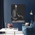 thumbnail image 5 of Kdxio Skeleton Playing Xylophone Pattern Canvas Wall Art 12x16 Inches - Waterproof HD Print Solid Wood Frame for Living Room & Bathroom,Vertical, 5 of 8