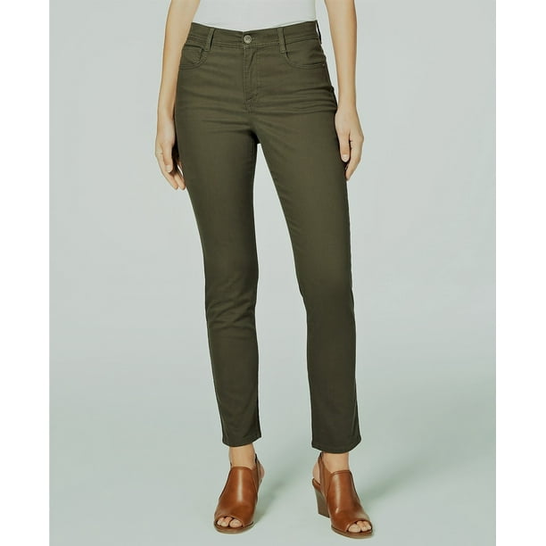 olive straight leg pants