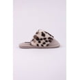 thumbnail image 4 of Pretty You London Women's Danni Fluffy Cuff Mule Slipper in Animal, 4 of 5