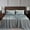 Dusty Blue, variant on Linen Sheets Set 4 count - Washed Linen Bedding Set with 16" Deep Pocket Fitted Sheet, Flat Sheet & 2 Pillowcases, Breathable Durable for Seasons (Dusty Blue, )