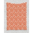 thumbnail image 1 of Ghost Tapestry, Funny Ghost Characters with Different Expressions on Dotted Backdrop, Wall Hanging for Bedroom Living Room Dorm Decor, 60W X 80L Inches, Dark Orange White Black, by Ambesonne, 1 of 2