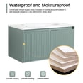 thumbnail image 5 of BNK 36'' Wall-Mounted Bathroom Vanity with White Resin Basin Sink, Modern Floating Bathroom Vanity Set, Single Bathroom Vanity and Sink Combo, with 2-Door Cabinet, 5 of 9