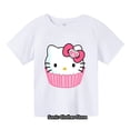 thumbnail image 3 of Camiseta de Hello Kitty para niños, ropa para niñas Kawaii, camiseta de bebé, camisetas informales de manga corta con dibujos animados de Anime para hombres y mujeres, 3 of 4