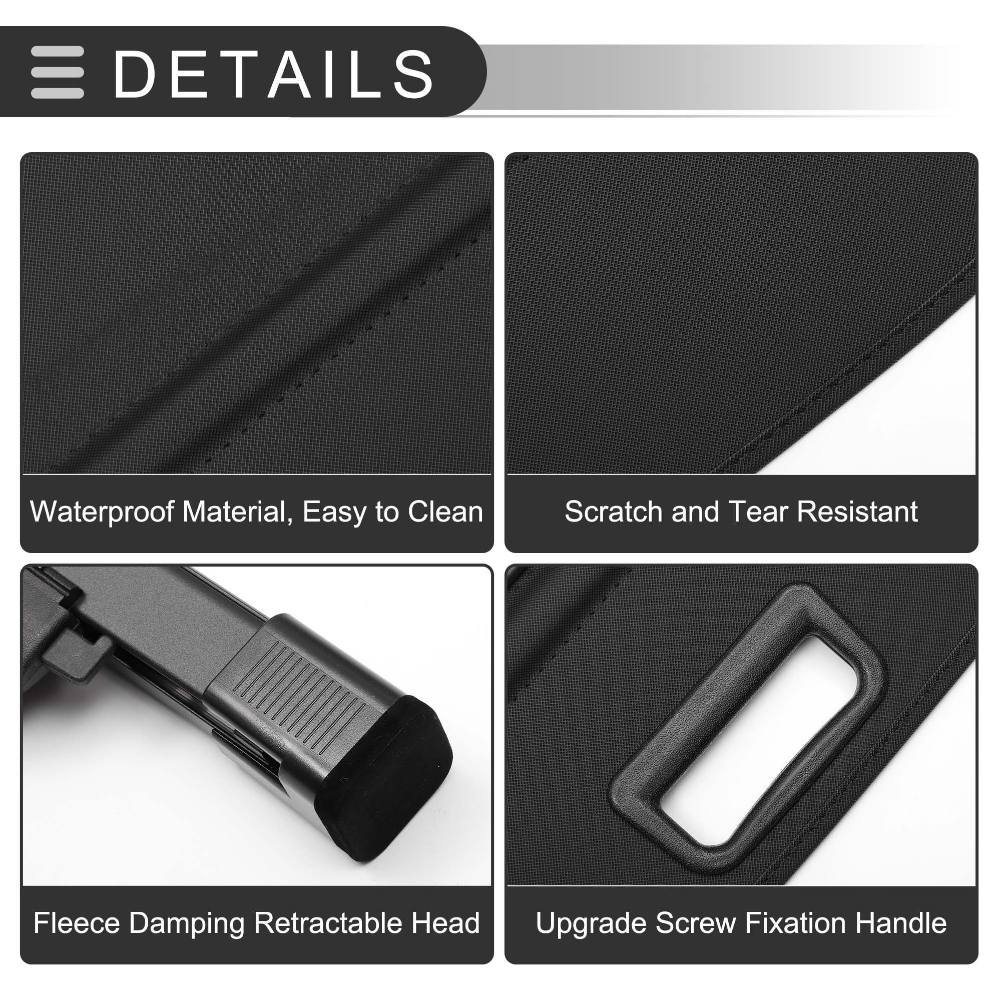 Unique Bargains Retractable Cargo Cover for Hyundai Rear Trunk Parcel Shelf Shade Black
