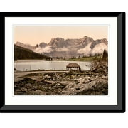 Historic Framed Print, Misurinasee Sorapiss and Monte Antelao Tyrol Austro-Hungary, 17-7/8" x 21-7/8"