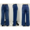 thumbnail image 3 of Women's Wide Leg Jeans High Waisted Straight Leg Stretchy Denim Pants with Pockets, 3 of 7