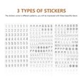 thumbnail image 4 of 6 Sheets Stamping DIY Stickers Scrapbook Number Decals Alphabet Stickers, 4 of 8