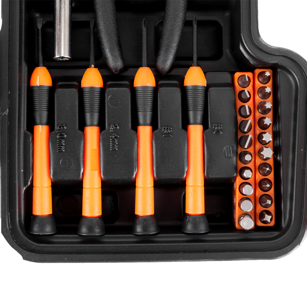 Professional Repair for DIY Handyman and Craftsman Steel Spanner Socket Set Wrench Socket Set 39pcs Wrench Socket Screwdriver Tool Kit Mechanics with Case(Orange) - image 3 of 15