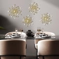 thumbnail image 3 of Gold Metal Starburst Wall Sculpture Set for Living Room Bedroom Entryway, 3 of 6