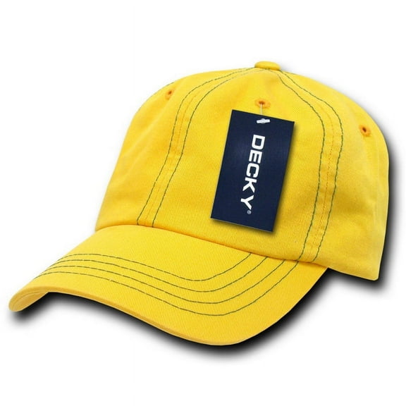Decky 111 Contra Stitch Washed Polo Caps-Yel/Kell