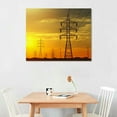 thumbnail image 2 of Nawypu  Framed Canvas Wall Art Print On Canvas High Power Electric Pylons Pictures Posters Artwork for Living Room Bedroom Ready to Hang Wall Decor, 2 of 4