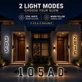 thumbnail image 6 of Solar House Number Light for Outside, 7.8-Inch LED Lighted Address Number Sign, 2000mAh Battery, IP67 Waterproof, Warm & Cool White, Auto Dusk-to-Dawn, 6 of 11