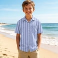 thumbnail image 2 of Edvintorg Boys Shirts Size 10-12 Lightweight Breathable Short Sleeve Turndown Collar Pullover Tops Boys Clothing Size 3-15, 2 of 8