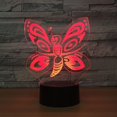 thumbnail image 2 of Optical Illusion 3D Butterfly Night Light Illusion Lamp 7 Colors Change LED Touch Switch USB Power Kids Toys Decor Decorations Table Lamp Children Christmas Valentines Birthday Gift, 2 of 5