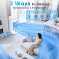 thumbnail image 6 of 25" Windowless Portable Air Coolers, Double Tanks for 16H Cooling, 3-IN-1 Evaporative Air Cooler, Remote&Smart Timer, 3 Speed&Mode, 120° Swing Swamp Cooler for Bedroom, 6 of 10