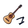 thumbnail image 4 of Guitare Miniature en Bois avec Support et Étui Mini Instrum Musical, 4 of 4