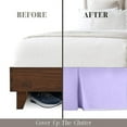 thumbnail image 2 of Mocassi Solid Bed Skirt 1-Piece, 1500 Thread Count Quality, Minimalist Design and Modern Look- Easy Care, Wrinkle and Stain Resistant, Twin, Joyful Lilac, 2 of 5