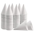 thumbnail image 1 of Vasos de cono de papel blanco, vasos de cono de nieve, vasos de papel cónicos a prueba de fugas recubiertos para hielo raspado, agua 200p, 1 of 5