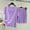 Purple, variant on LIZUOJUN Lightweight Breathable Pajamas for Women V Neck Ruffle Trim Short Sleeve Shorts Soft Knit Sleepwear Loungewear 2 Piece Set Summer Spring Warm Weather - L