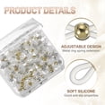 thumbnail image 3 of Eyeglass Chain End, 120 Pcs Round Eyeglass Chain Connector with Medium Box for Eyeglass Holder, White Gold/Silver, 3 of 7